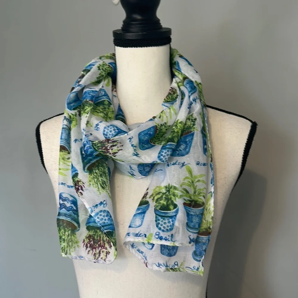 Garden Herb Plants Plant Lady Mom Summer Scarf
